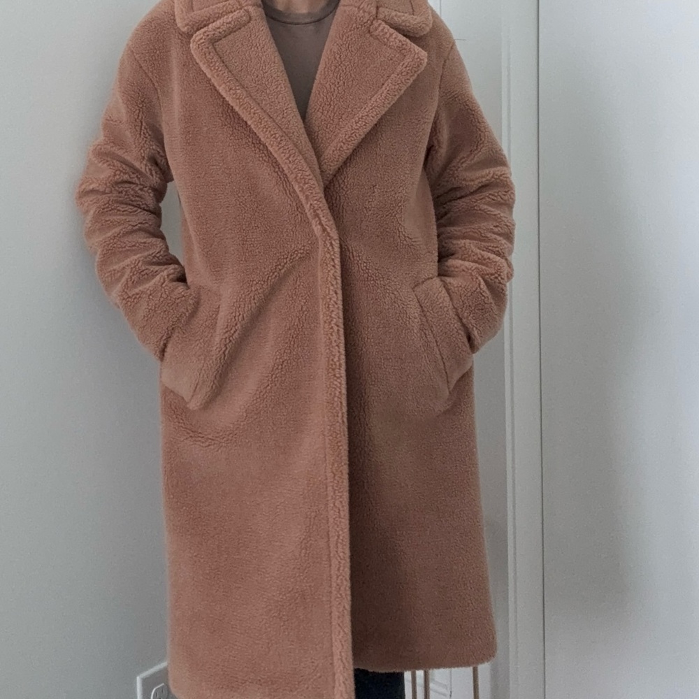 Express Tan Teddy Coat